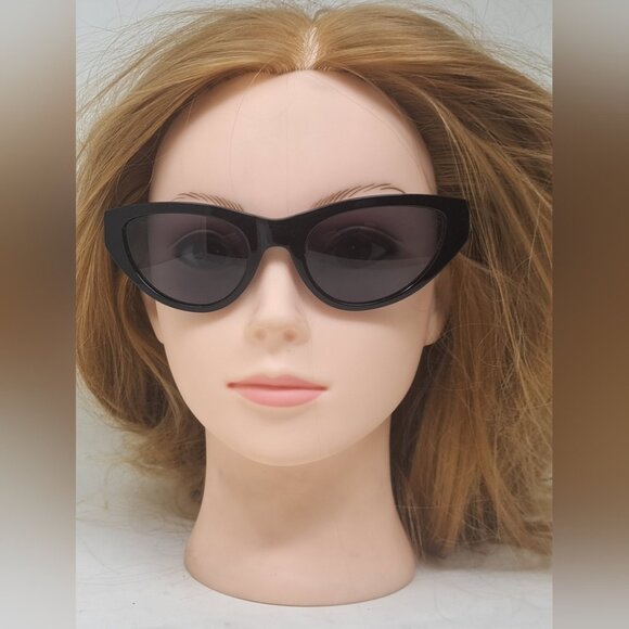 rag & bone Sunglasses Black Smoke Gray Cat-Eye Polarized RNB1062/S 54-20-140 - Picture 6 of 16